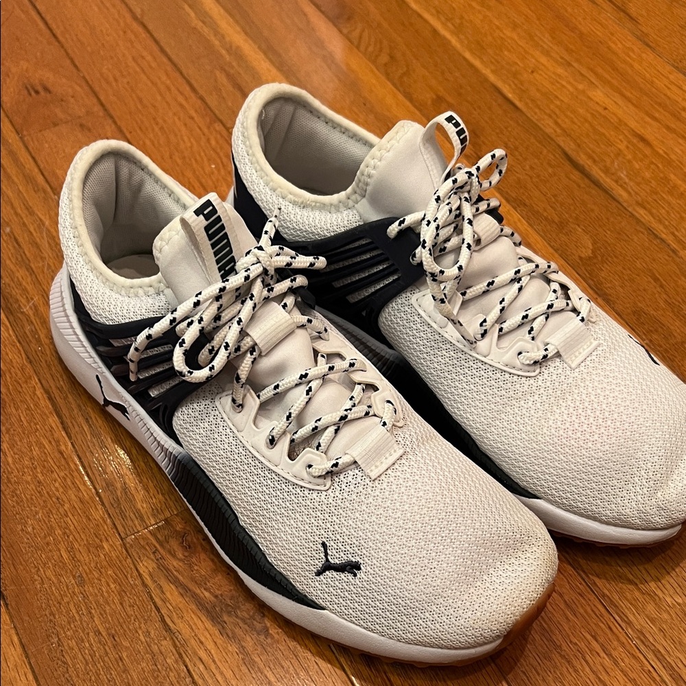 Puma White and Black Athletic Shoes